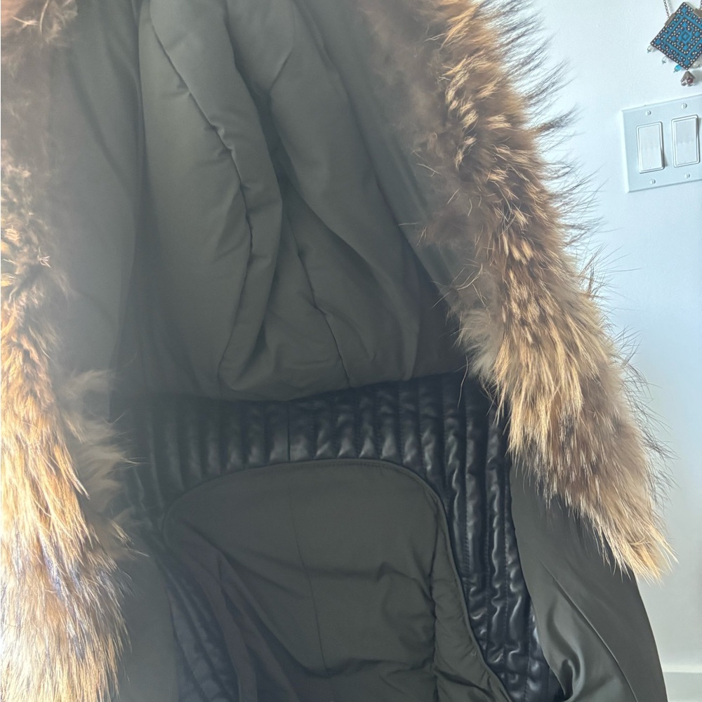 RUDSAK Dark Green Puffer Coat with Fur Trim - Picture 9 of 11